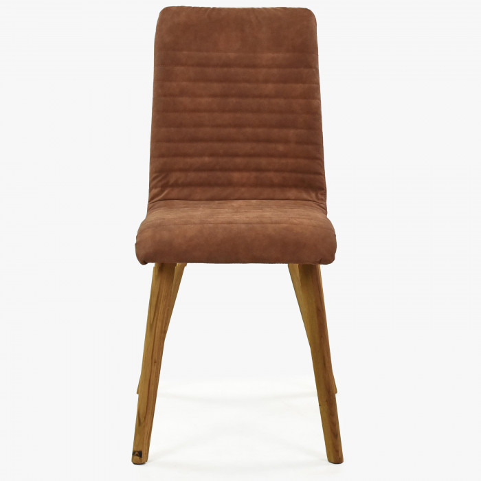 Krzesło do jadalni Arosa,  imitacja szczotkowanej skóry, brązowe , {PARENT_CATEGORY_NAME - 4