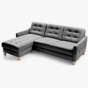 Czarna skórzana sofa narożna z funkcją spania Malmo lewa , {PARENT_CATEGORY_NAME - 0