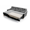 Czarna skórzana sofa narożna z funkcją spania Malmo lewa , {PARENT_CATEGORY_NAME - 4