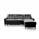 Czarna skórzana sofa narożna z funkcją spania Malmo prawa , {PARENT_CATEGORY_NAME - 7