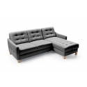 Czarna skórzana sofa narożna z funkcją spania Malmo prawa , {PARENT_CATEGORY_NAME - 9