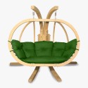 Drewniany fotel bujany do ogrodu, Zielony , {PARENT_CATEGORY_NAME - 2