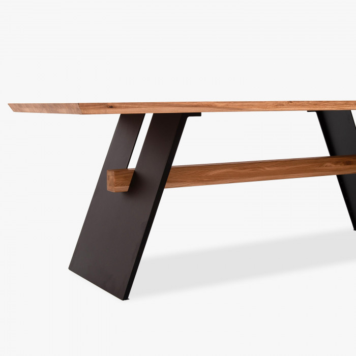 Stół do jadalni z czarnymi metalowymi nogami, Oscar 200 x 100 cm , {PARENT_CATEGORY_NAME - 2