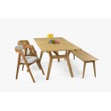 Drewniany stół rozkładany w stylu skandynawskim, 160-200 x 90 cm , {PARENT_CATEGORY_NAME - 1