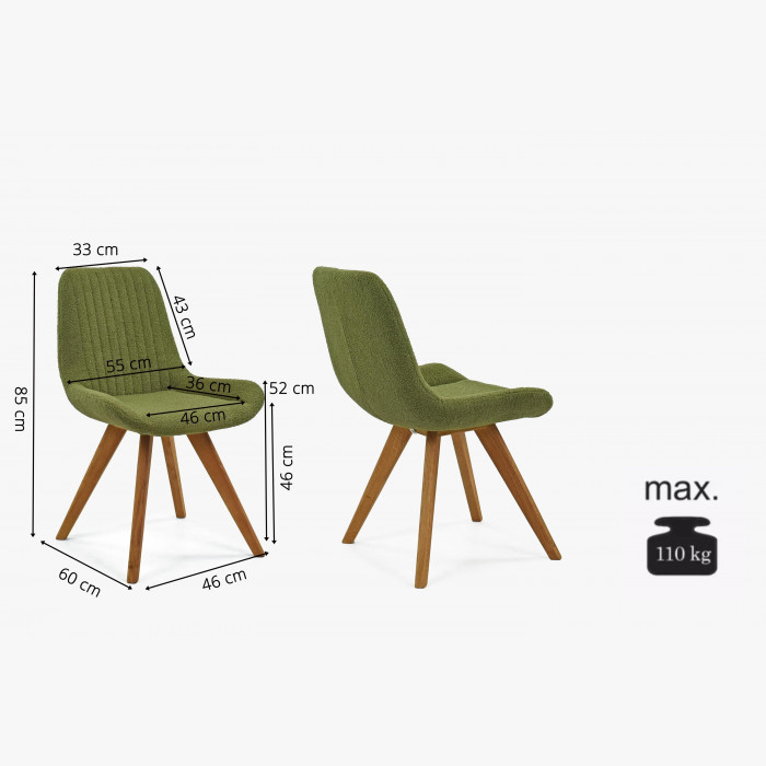 Dizajnowe krzesło Bratislava, zielona tapicerka , {PARENT_CATEGORY_NAME - 6