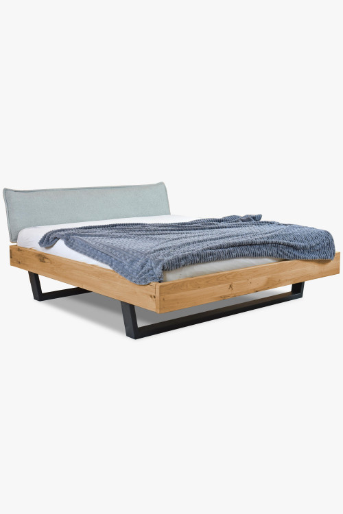 Łóżko z litego drewna na metalowych nogach 180 x 200 cm, Samuel - 0