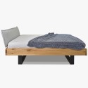 Łóżko z litego drewna na metalowych nogach 180 x 200 cm, Samuel , {PARENT_CATEGORY_NAME - 2
