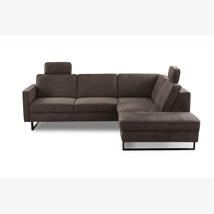 Sofa narożna po prawej stronie na czarnych metalowych nogach , {PARENT_CATEGORY_NAME - 7