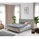 Podwójne łóżko tapicerowane w szarym kolorze na nogach 180 x 200 , {PARENT_CATEGORY_NAME - 3