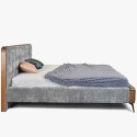 Podwójne łóżko tapicerowane w szarym kolorze na nogach 180 x 200 , {PARENT_CATEGORY_NAME - 5