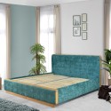Podwójne łóżko tapicerowane w zielonym kolorze 180 x 200 Lisabon  - 2
