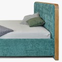 Podwójne łóżko tapicerowane w zielonym kolorze 180 x 200 Lisabon  - 6