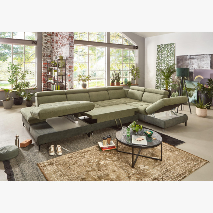 Modułowa sofa w kształcie litery U z funkcjami, Carolina , {PARENT_CATEGORY_NAME - 1