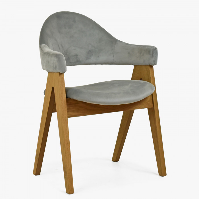 Krzesło zaokrąglone Oslo - aksamitna welurowa tkanina , {PARENT_CATEGORY_NAME - 0