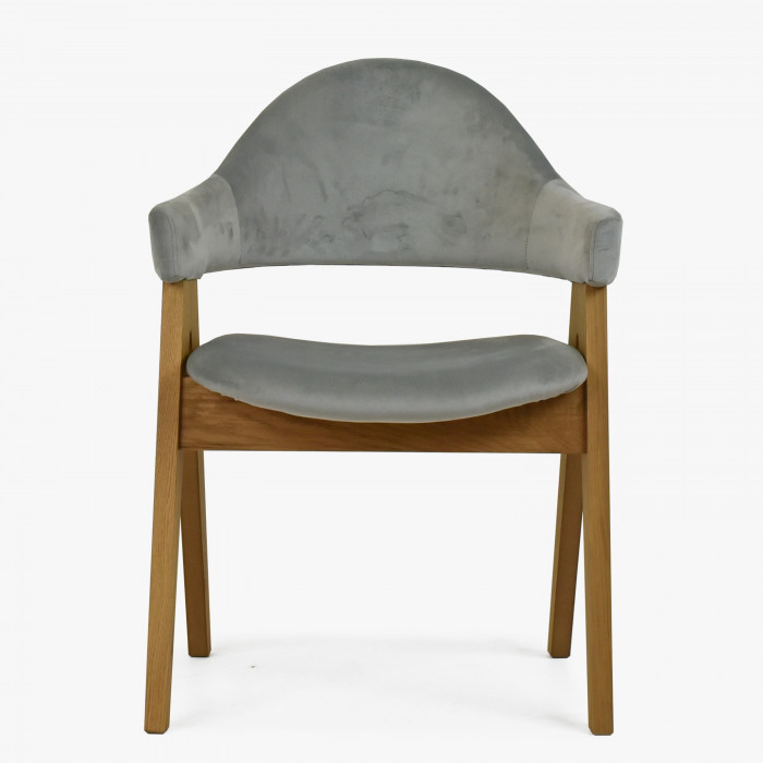 Krzesło zaokrąglone Oslo - aksamitna welurowa tkanina , {PARENT_CATEGORY_NAME - 1