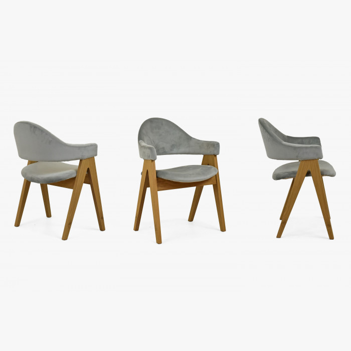 Krzesło zaokrąglone Oslo - aksamitna welurowa tkanina , {PARENT_CATEGORY_NAME - 4