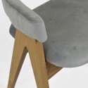 Krzesło zaokrąglone Oslo - aksamitna welurowa tkanina , {PARENT_CATEGORY_NAME - 5