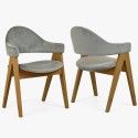 Krzesło zaokrąglone Oslo - aksamitna welurowa tkanina , {PARENT_CATEGORY_NAME - 6