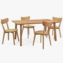 Zestaw drewniany stół i drewniane krzesła , {PARENT_CATEGORY_NAME - 0