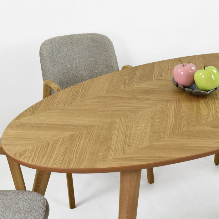 Designerski owalny stół i krzesła dla czterech osób , {PARENT_CATEGORY_NAME - 3