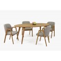 Designerski owalny stół i krzesła dla czterech osób , {PARENT_CATEGORY_NAME - 7