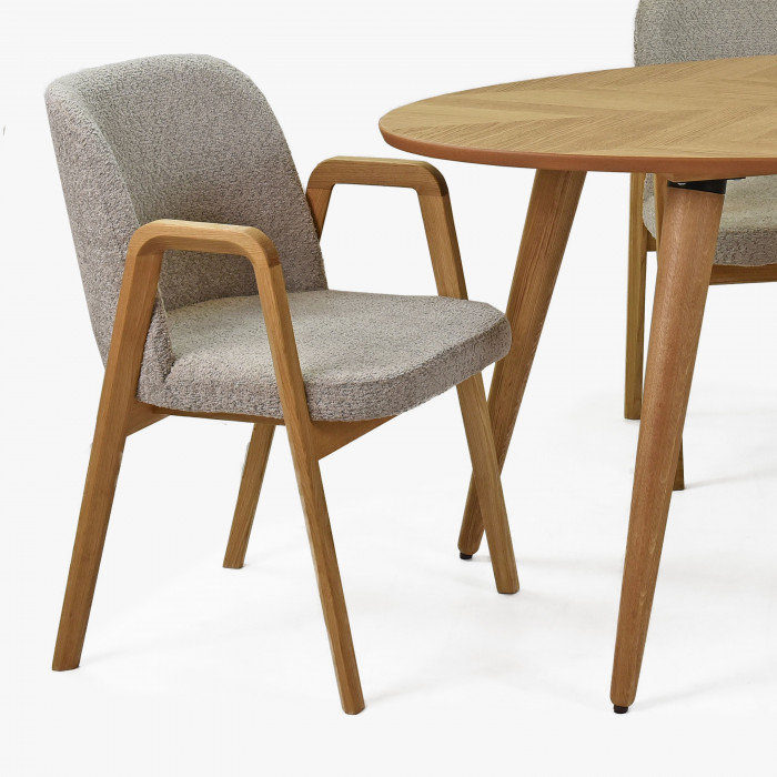 Designerski owalny stół i krzesła dla czterech osób , {PARENT_CATEGORY_NAME - 12
