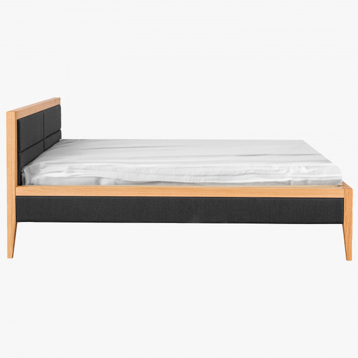 Łóżko z drewna dębowego połączonego z tkaniną Luna , {PARENT_CATEGORY_NAME - 8