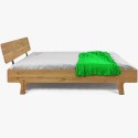 Zaokrąglone podwójne łóżko wykonane z litego drewna dębowego180 x 200 cm  - 3