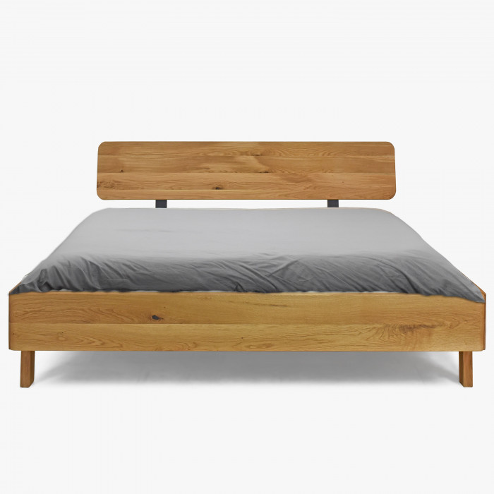 Zaokrąglone podwójne łóżko wykonane z litego drewna dębowego180 x 200 cm , {PARENT_CATEGORY_NAME - 4