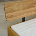 Zaokrąglone podwójne łóżko wykonane z litego drewna dębowego180 x 200 cm , {PARENT_CATEGORY_NAME - 6
