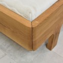 Zaokrąglone podwójne łóżko wykonane z litego drewna dębowego180 x 200 cm  - 7