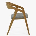 Zaokrąglone krzesło dębowe z szarą tapicerką Framer , {PARENT_CATEGORY_NAME - 5