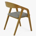 Zaokrąglone krzesło dębowe z szarą tapicerką Framer , {PARENT_CATEGORY_NAME - 8