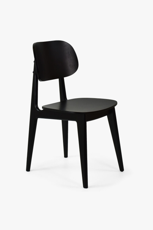 Czarne krzesło do jadalni wykonane w całości z drewna Lola , {PARENT_CATEGORY_NAME - 0