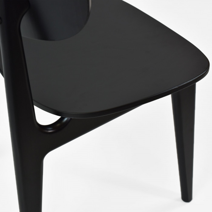 Czarne krzesło do jadalni wykonane w całości z drewna Lola , {PARENT_CATEGORY_NAME - 4