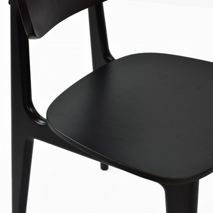 Czarne krzesło do jadalni wykonane w całości z drewna Lola , {PARENT_CATEGORY_NAME - 7