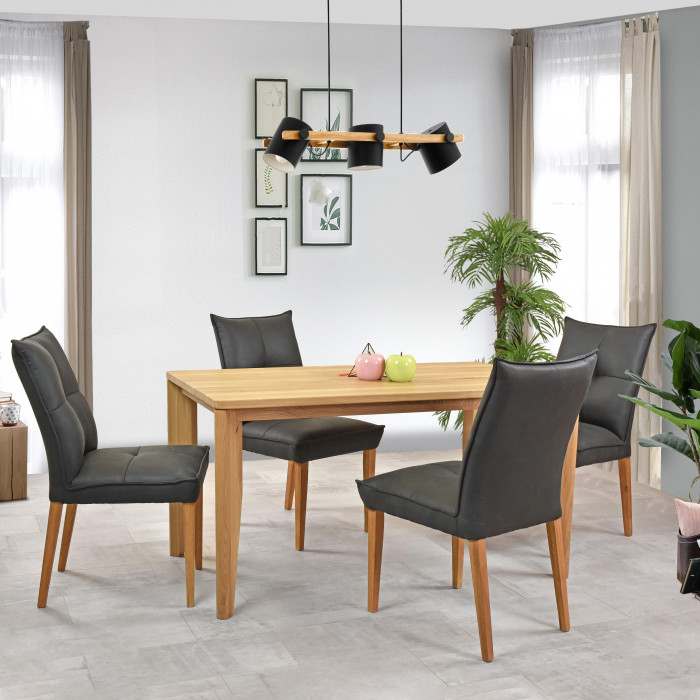 Set komfortní židle a stůl 140 x 80 masiv dub , {PARENT_CATEGORY_NAME - 21