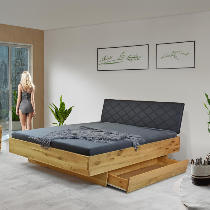 Łóżko drewniane dębowe ze schowkiem 180 x 200 cm West , {PARENT_CATEGORY_NAME - 2