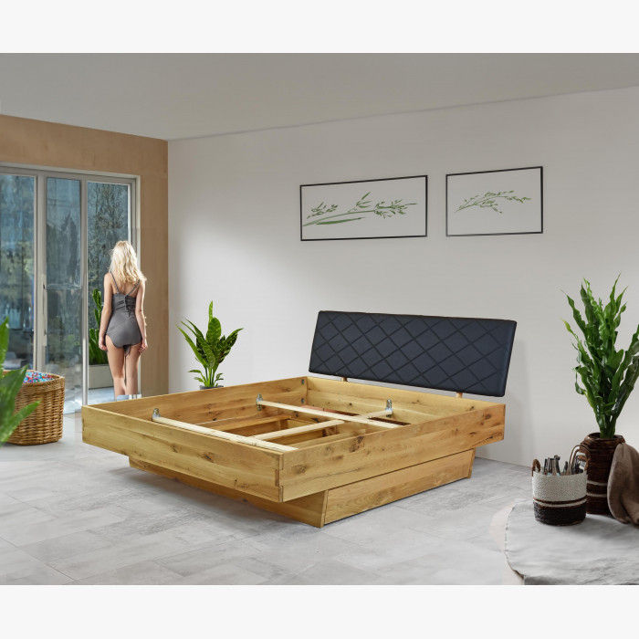 Łóżko drewniane dębowe ze schowkiem 180 x 200 cm West , {PARENT_CATEGORY_NAME - 11
