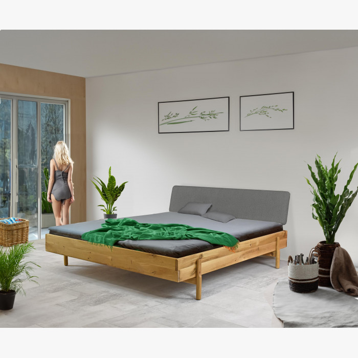 Łóżko dębowe w stylu skandynawskim na nogach 180 x 200 cm Satvar , {PARENT_CATEGORY_NAME - 4