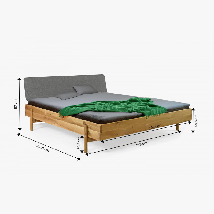 Łóżko dębowe w stylu skandynawskim na nogach 180 x 200 cm Satvar , {PARENT_CATEGORY_NAME - 5