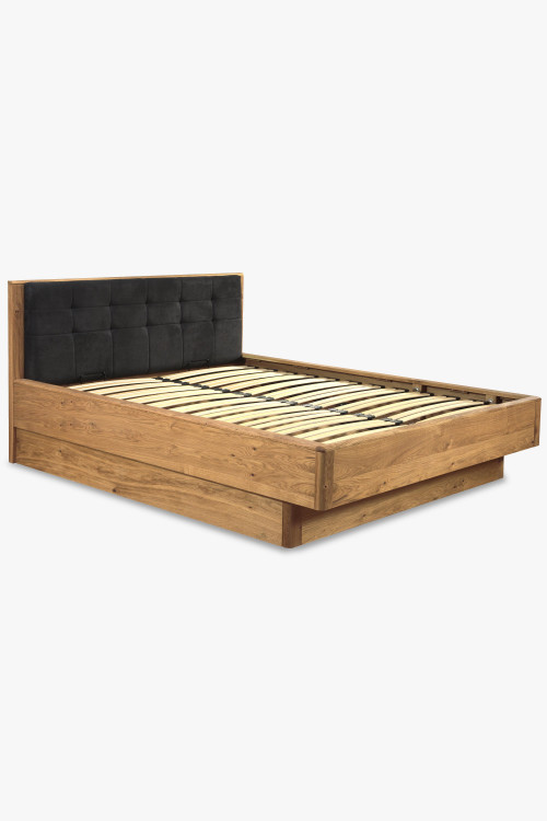 Łóżko z litego dębu ze schowkiem, Texas 160 cm , {PARENT_CATEGORY_NAME - 1