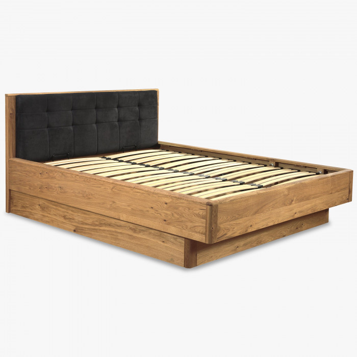 Łóżko z litego dębu ze schowkiem, Texas 160 cm , {PARENT_CATEGORY_NAME - 1