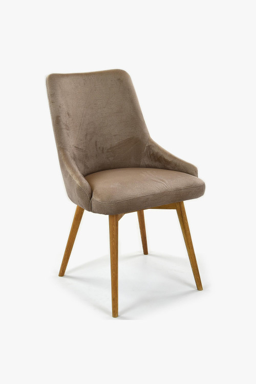 Krzesło do jadalni aksamitne Laura, kolor cappuccino - hydrofobowy , {PARENT_CATEGORY_NAME - 1