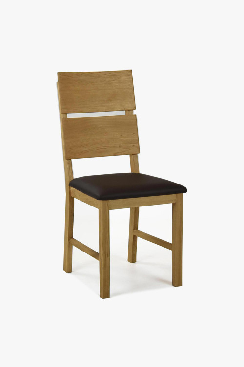 Krzesło dębowe Nora - Pu brown, MEGA akcja