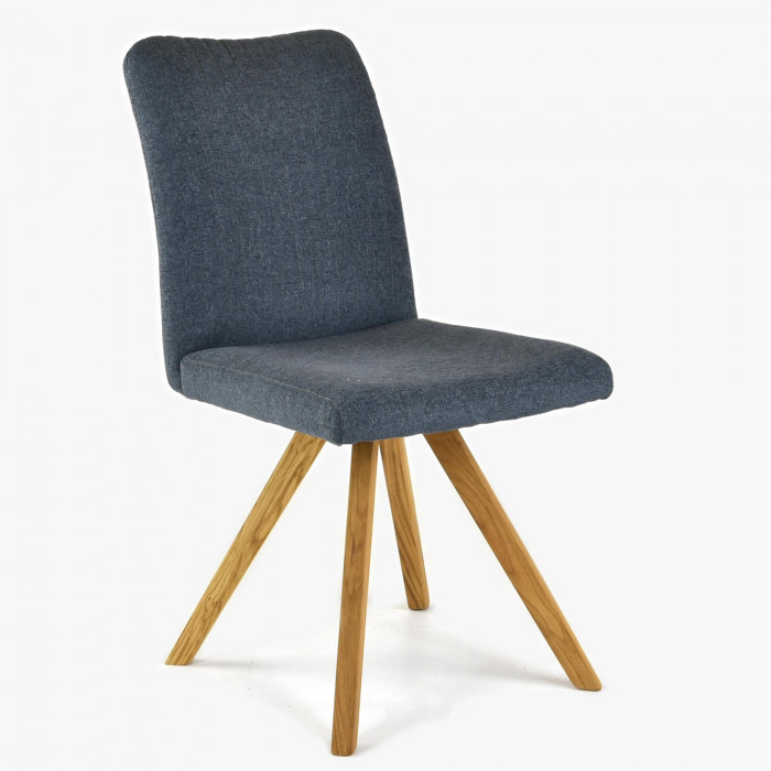 Krzesło nogi dębowe, ciemnoniebieskie, easy clean Paris , {PARENT_CATEGORY_NAME - 1