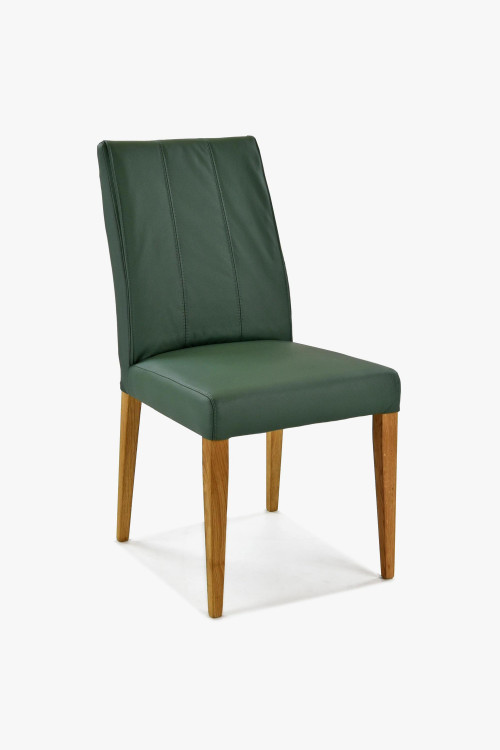 Krzesło do jadalni skóra naturalna - zielone Klaudia , {PARENT_CATEGORY_NAME - 1