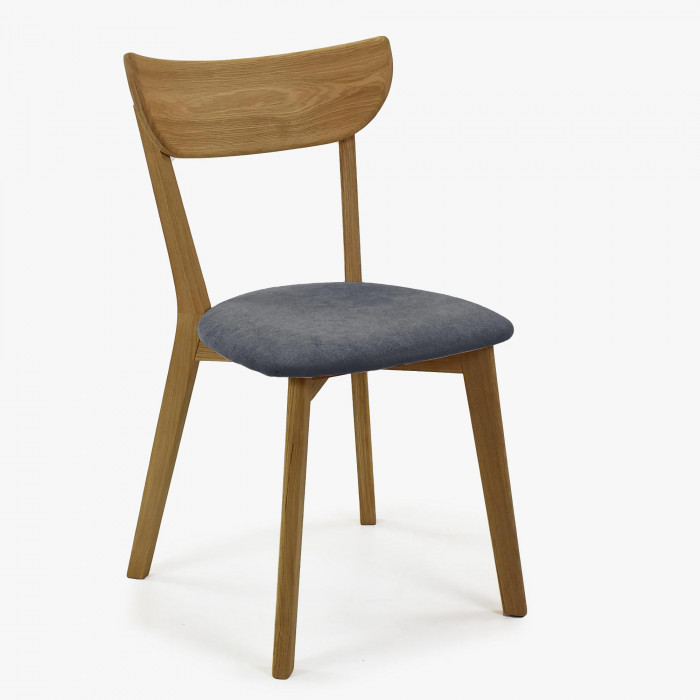 Nowoczesne krzesło Eva z drewna dębowego, siedzisko antracyt , {PARENT_CATEGORY_NAME - 1