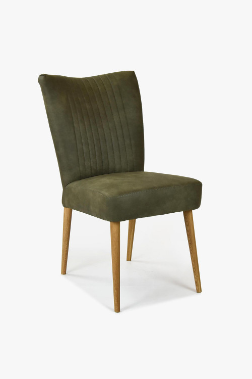 Eleganckie krzesło valencia - okrągłe nogi z dębu, oliwka , {PARENT_CATEGORY_NAME - 1