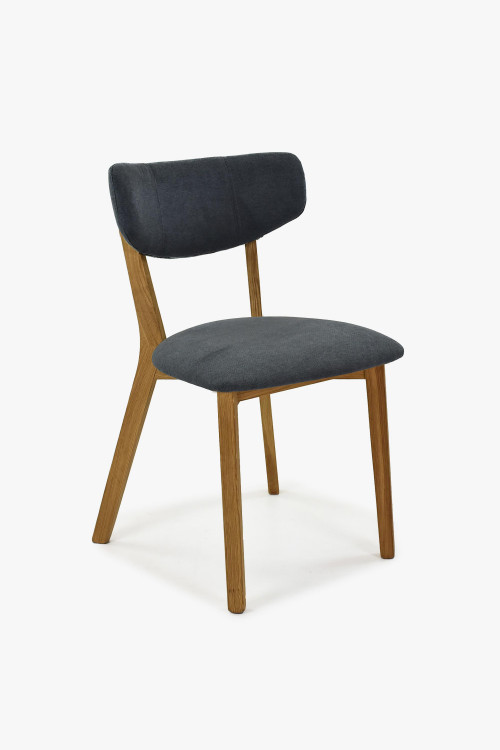 Krzesło tapicerowane- nogi z dębu, Amisa antracyt , {PARENT_CATEGORY_NAME - 1